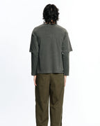 Dream Layer Long Sleeve Tee - Charcoal by Beach Brains - view 5