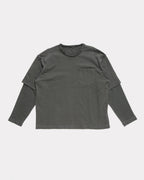 Dream Layer Long Sleeve Tee - Charcoal by Beach Brains - view 2