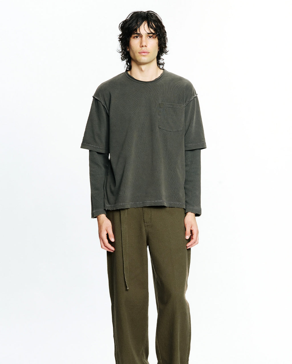 Dream Layer Long Sleeve Tee - Charcoal