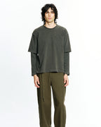 Dream Layer Long Sleeve Tee - Charcoal by Beach Brains