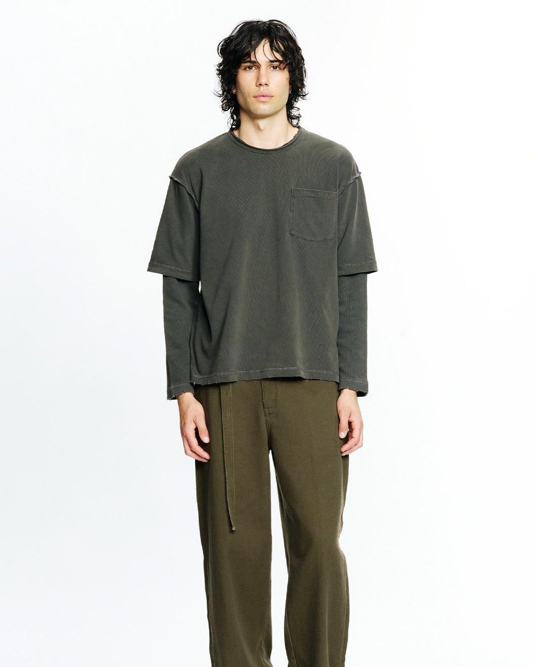 Dream Layer Long Sleeve Tee - Charcoal