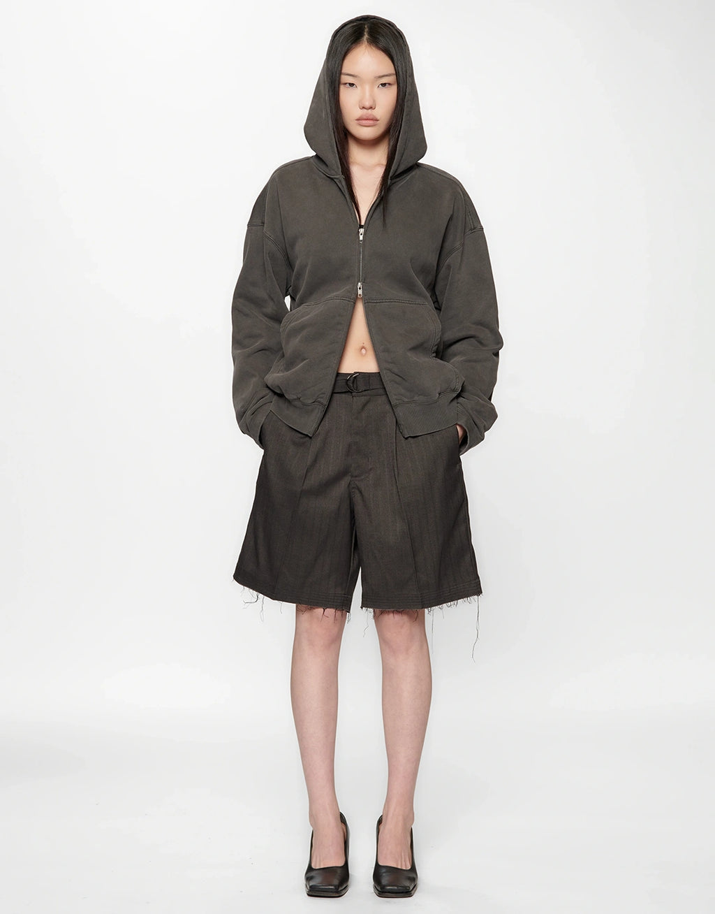 Cut Short - Black Herringbone