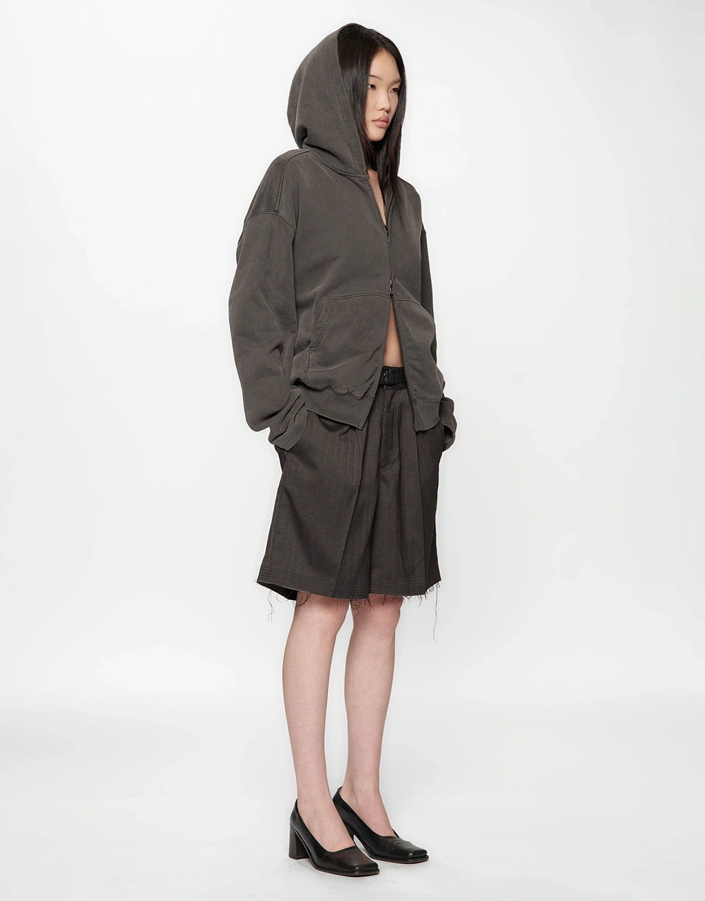 Cut Short - Black Herringbone