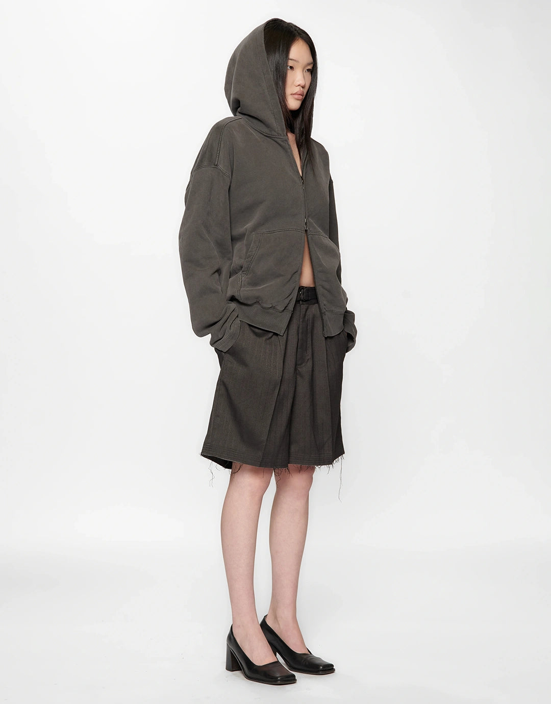 Cut Short - Black Herringbone