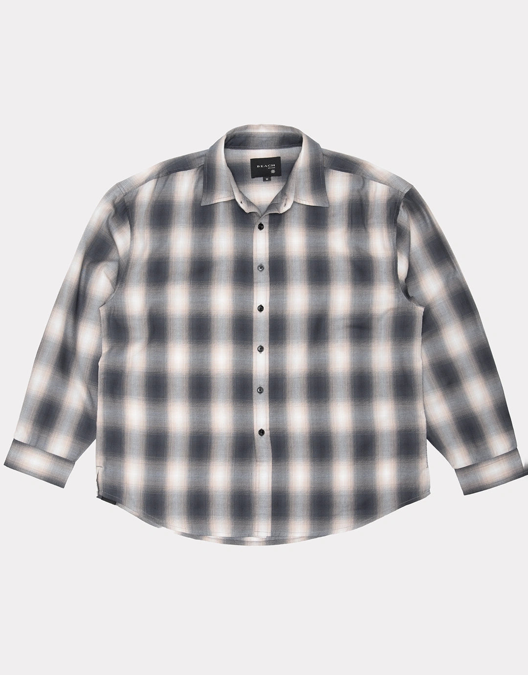 Drop Long Sleeve Shirt - Grey/Pink
