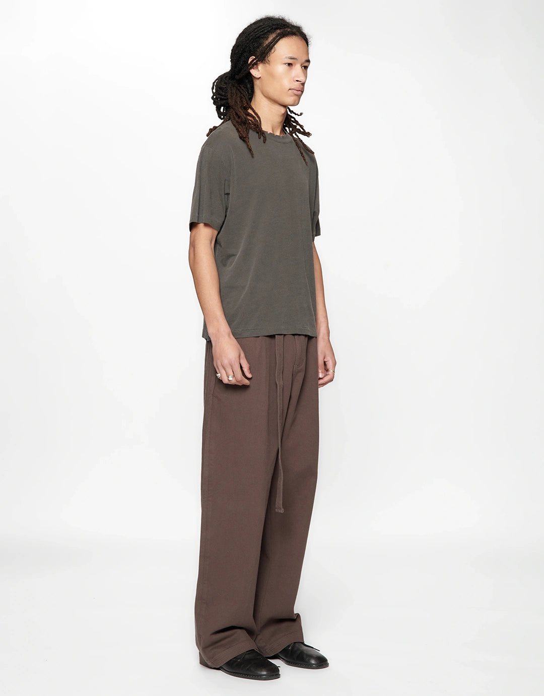 Pleated Work Pants - Dark Grey