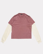 Tide Double Tee - Plum/Bone by Beach Brains - view 3