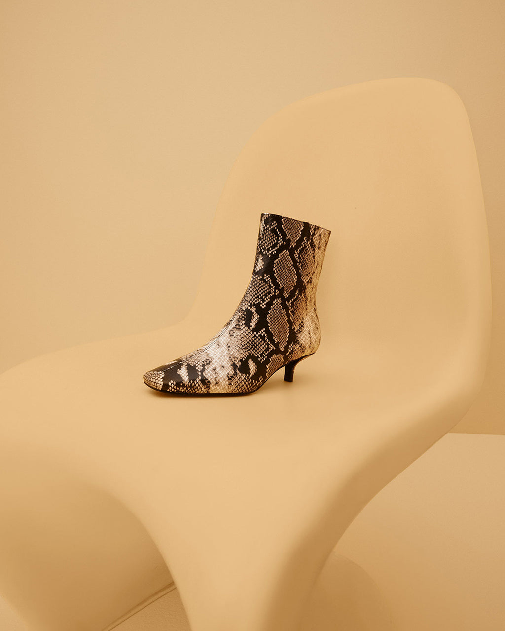 Beatriz Ankle Boot - Snake - Nude Lucy