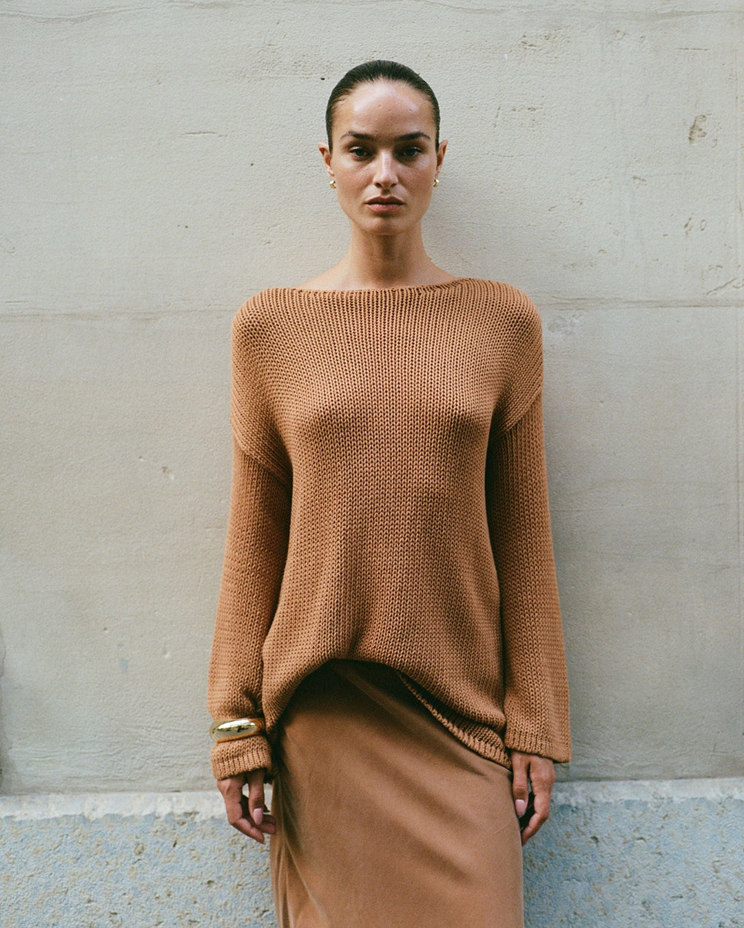 Bell Long Sleeve Knit - Toffee - Summi Summi