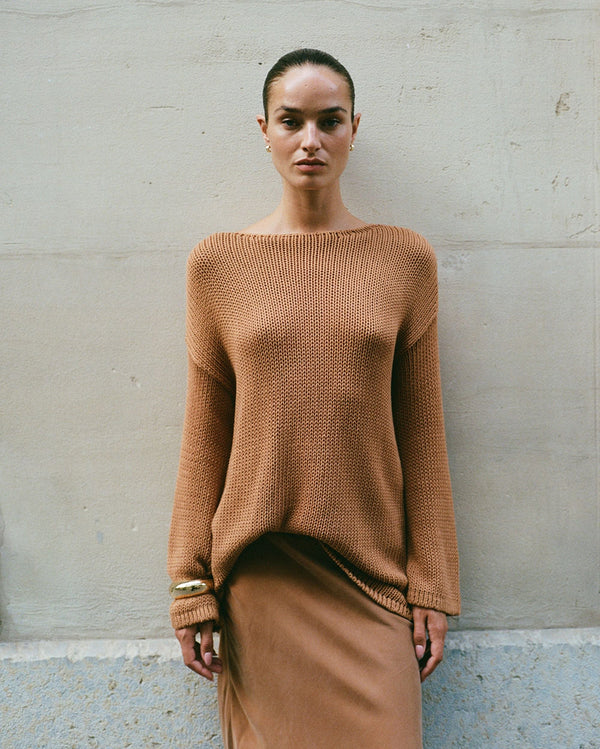 Bell Long Sleeve Knit - Toffee - Summi Summi