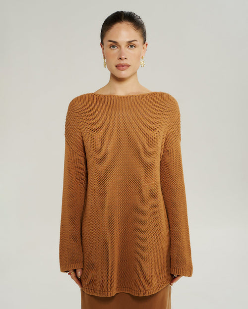 Bell Long Sleeve Knit - Toffee - Summi Summi