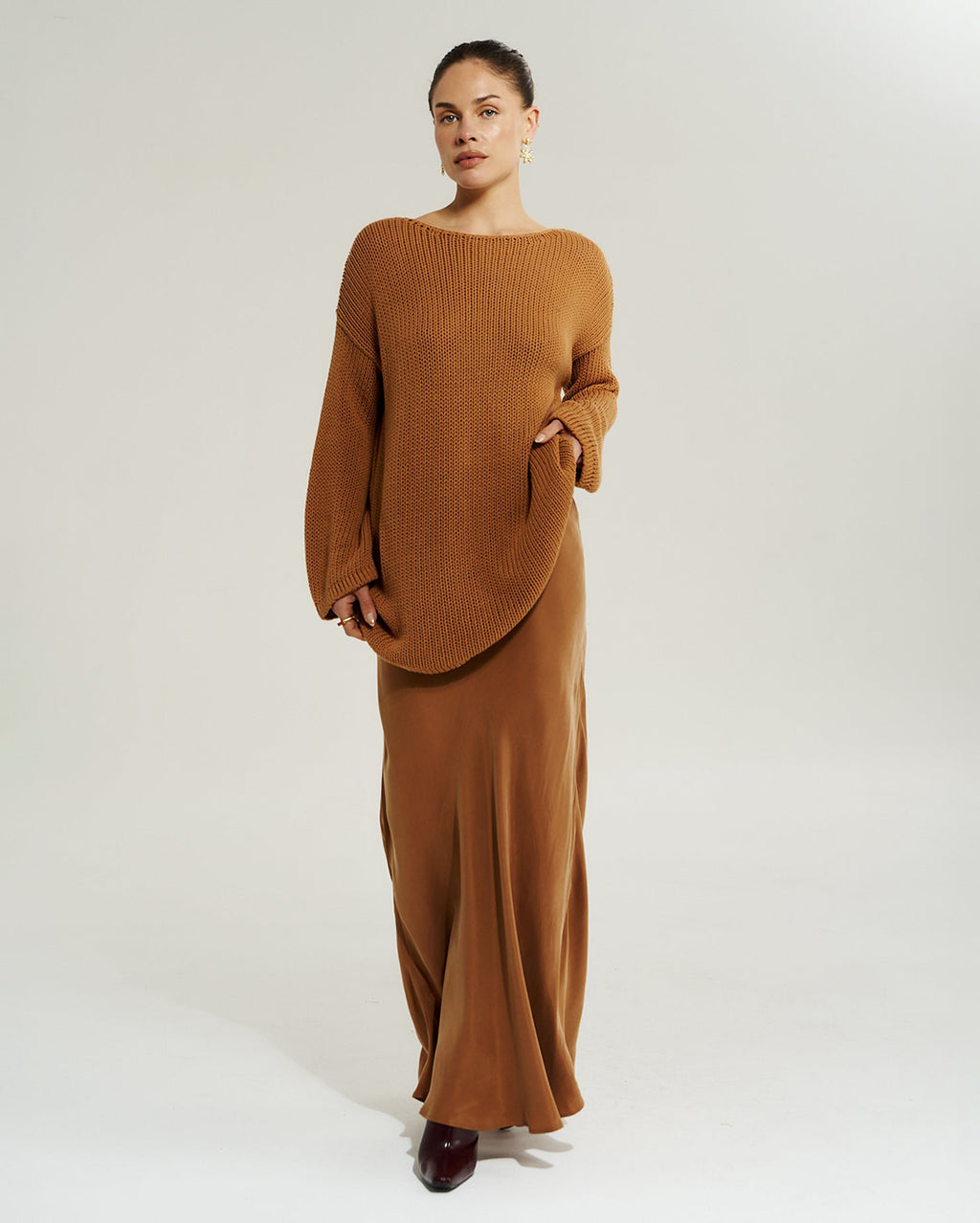 Bell Long Sleeve Knit - Toffee - Summi Summi