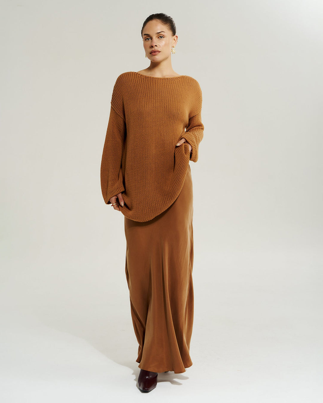 Bell Long Sleeve Knit - Toffee - Summi Summi