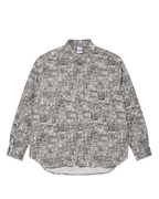 Ben Long Sleeve Shirt Newspaper - Light Grey 1