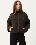 Berlin - Reversible  Polar Fleece Jacket - Coffee - Afends