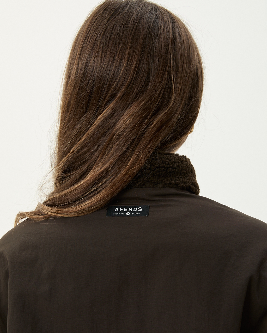 Berlin - Reversible  Polar Fleece Jacket - Coffee - Afends