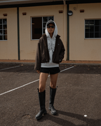 Berlin - Reversible  Polar Fleece Jacket - Coffee - Afends