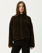 Berlin - Reversible  Polar Fleece Jacket - Coffee - Afends