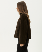 Berlin - Reversible  Polar Fleece Jacket - Coffee - Afends