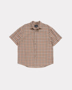Drop Short Sleeve Shirt - Brown Check by Beach Brains - view 2