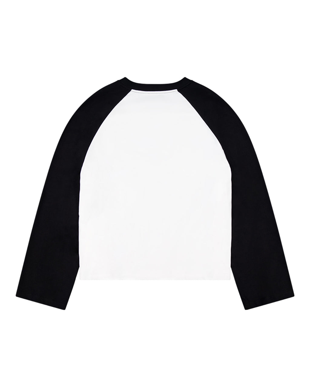 Raglan Crew T-Shirt - Black/White