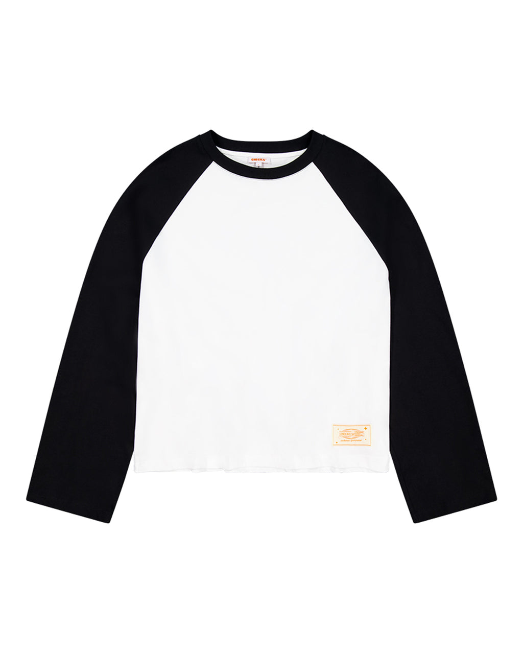 Raglan Crew T-Shirt - Black/White