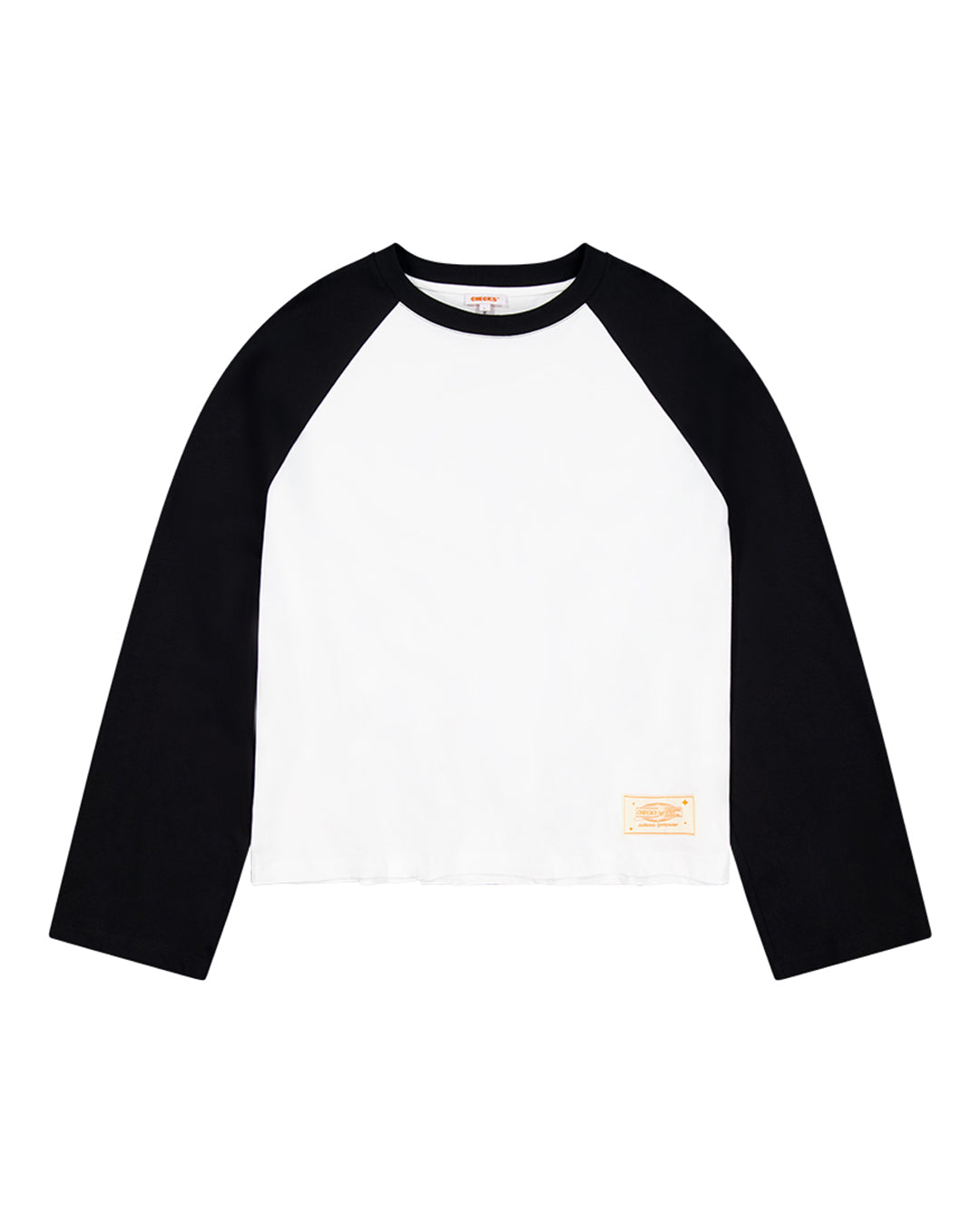 Raglan Crew T-Shirt - Black/White