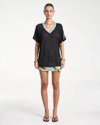 V-Neck Jersey - Black/Blue by Summi Summi - view 3