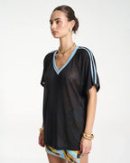 V-Neck Jersey - Black/Blue by Summi Summi - view 4