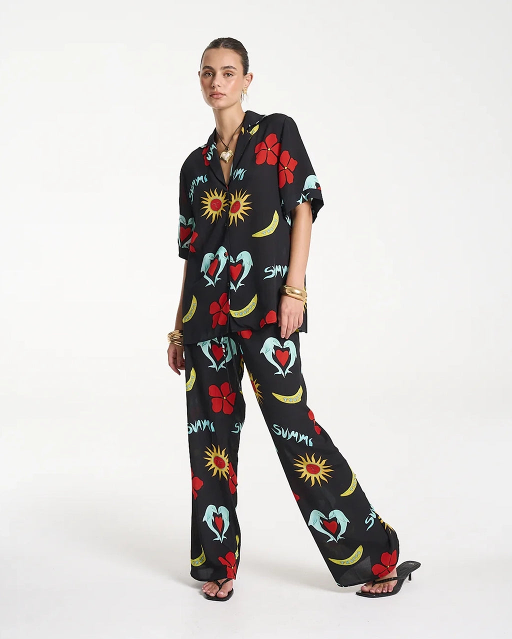 Relaxed Drawstring Pant - Troppo Night by Summi Summi - view 4