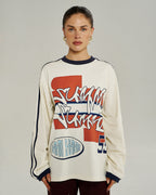 Bleu 55 Long Sleeve Tee - Vintage White - Summi Summi