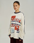 Bleu 55 Long Sleeve Tee - Vintage White - Summi Summi