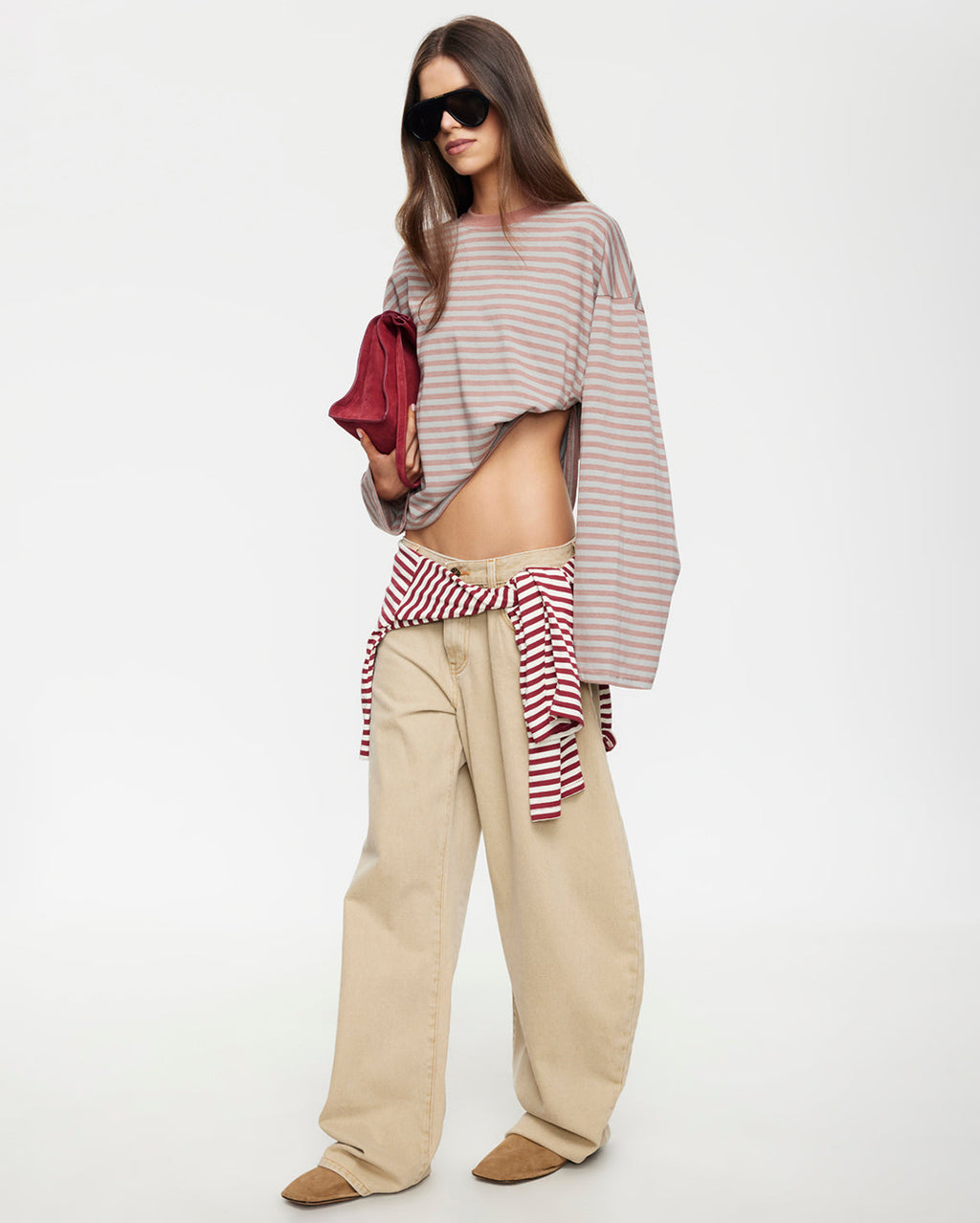 Bloom Long Sleeve Top - Muted Pastels Stripe | Lioness | Wally