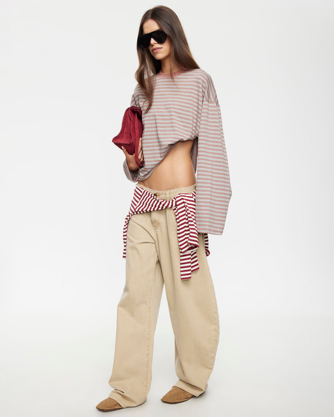 Bloom Long Sleeve Top - Muted Pastels Stripe | Lioness | Wally