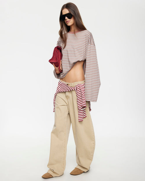 Bloom Long Sleeve Top - Muted Pastels Stripe | Lioness | Wally