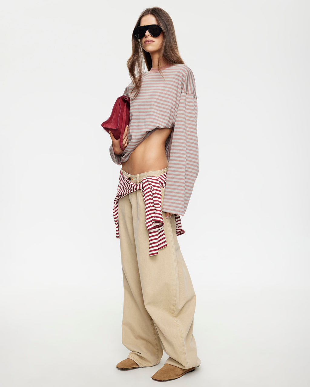 Bloom Long Sleeve Top - Muted Pastels Stripe | Lioness | Wally