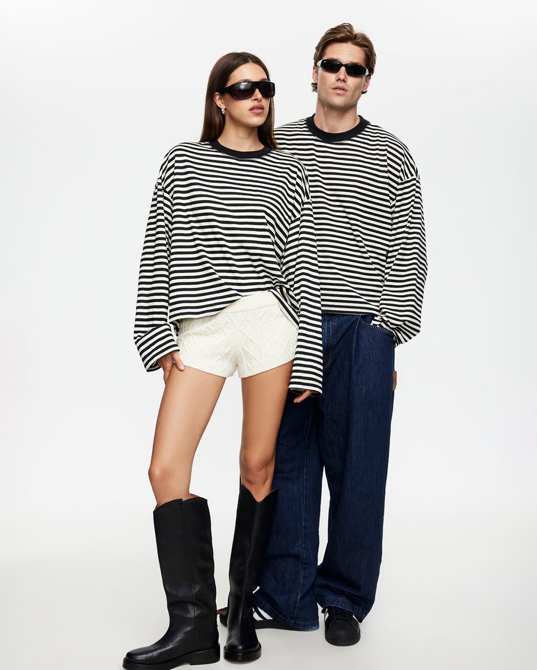 Bloom Long Sleeve Top - Onyx Stripe | Lioness | Wally