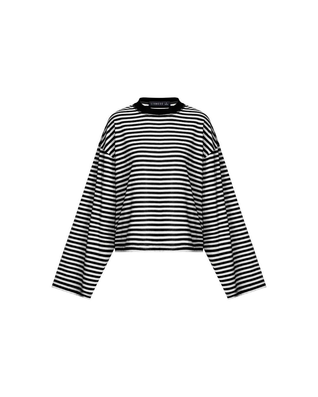 Bloom Long Sleeve Top - Onyx Stripe | Lioness | Wally