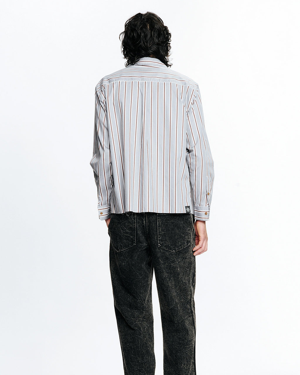 Hold Long Sleeve Shirt - Grey Stripe