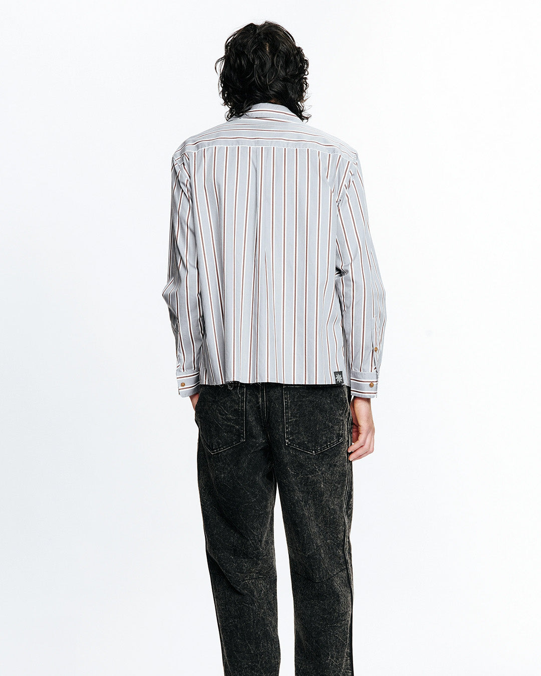 Hold Long Sleeve Shirt - Grey Stripe