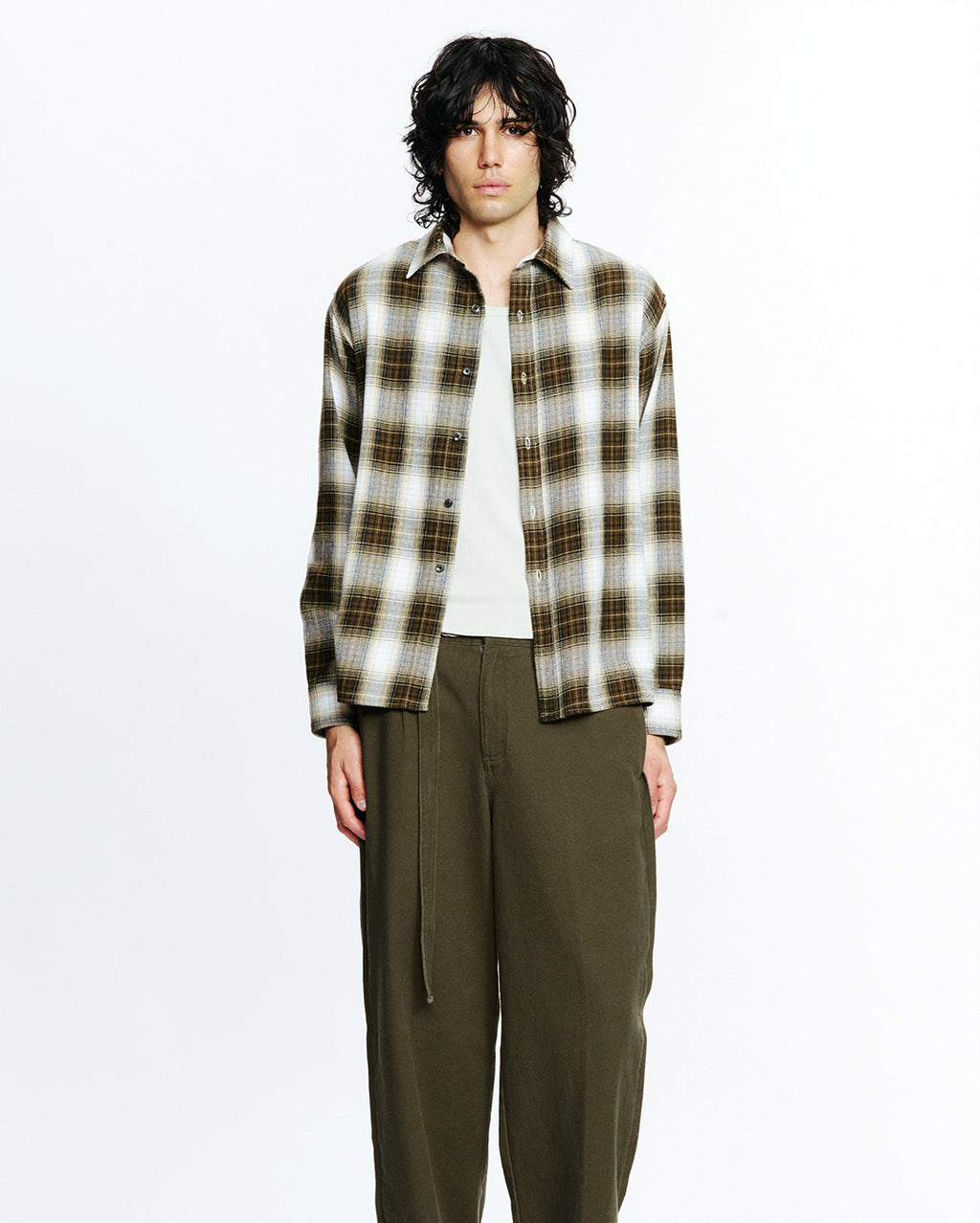 Hold Long Sleeve Shirt - Brown Check