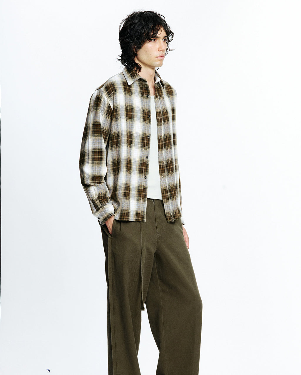Hold Long Sleeve Shirt - Brown Check