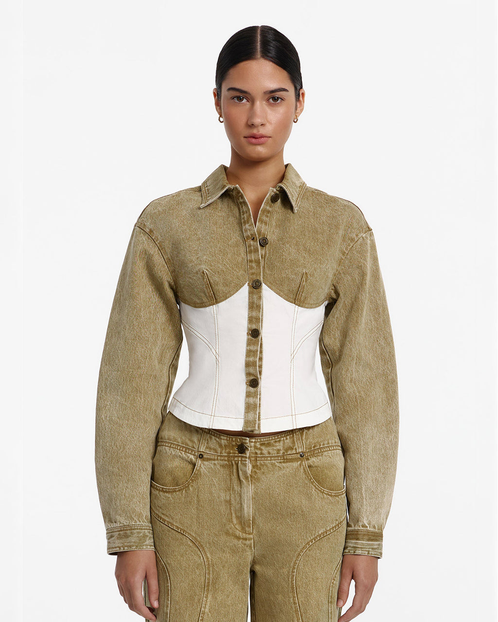 Bodicia Shirt Jacket - Mossgold Splice - Significant Other