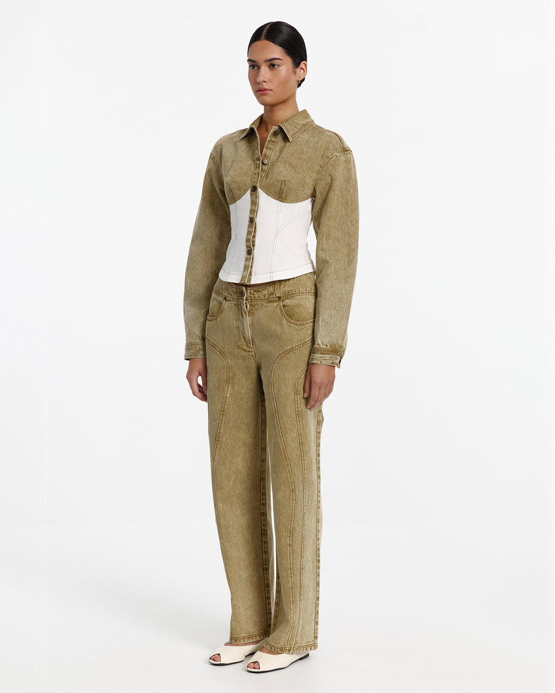 Bodicia Shirt Jacket - Mossgold Splice - Significant Other