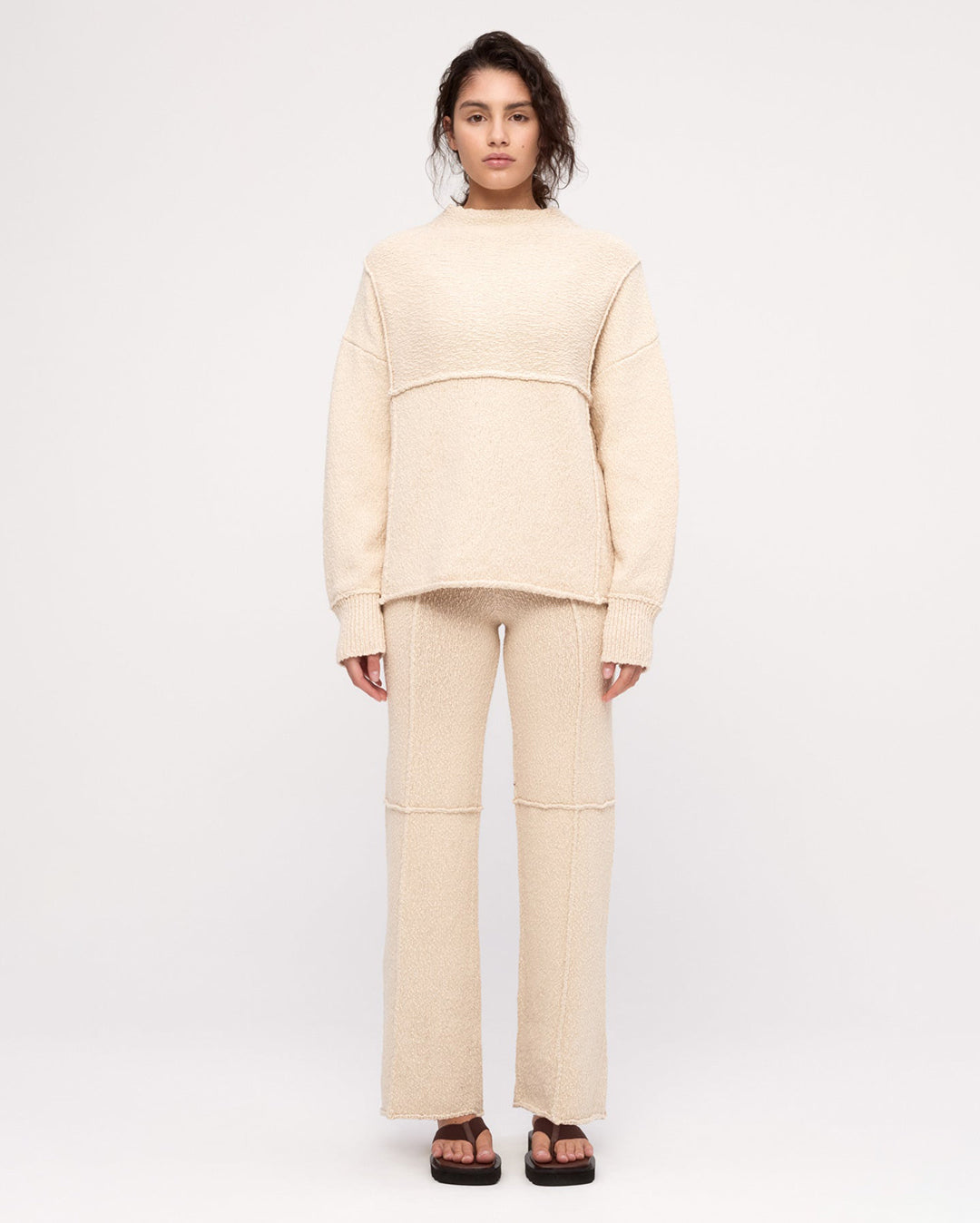 Boucle Knit Jumper - Coconut - Zulu and Zephyr