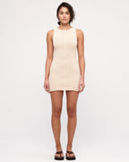 Boucle Knit Mini Dress - Coconut - Zulu and Zephyr