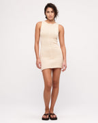 Boucle Knit Mini Dress - Coconut - Zulu and Zephyr