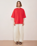 Boundary Double Layer Barrel Pant - Cream - Commonplace Essentials