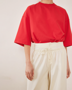 Boundary Double Layer Barrel Pant - Cream - Commonplace Essentials