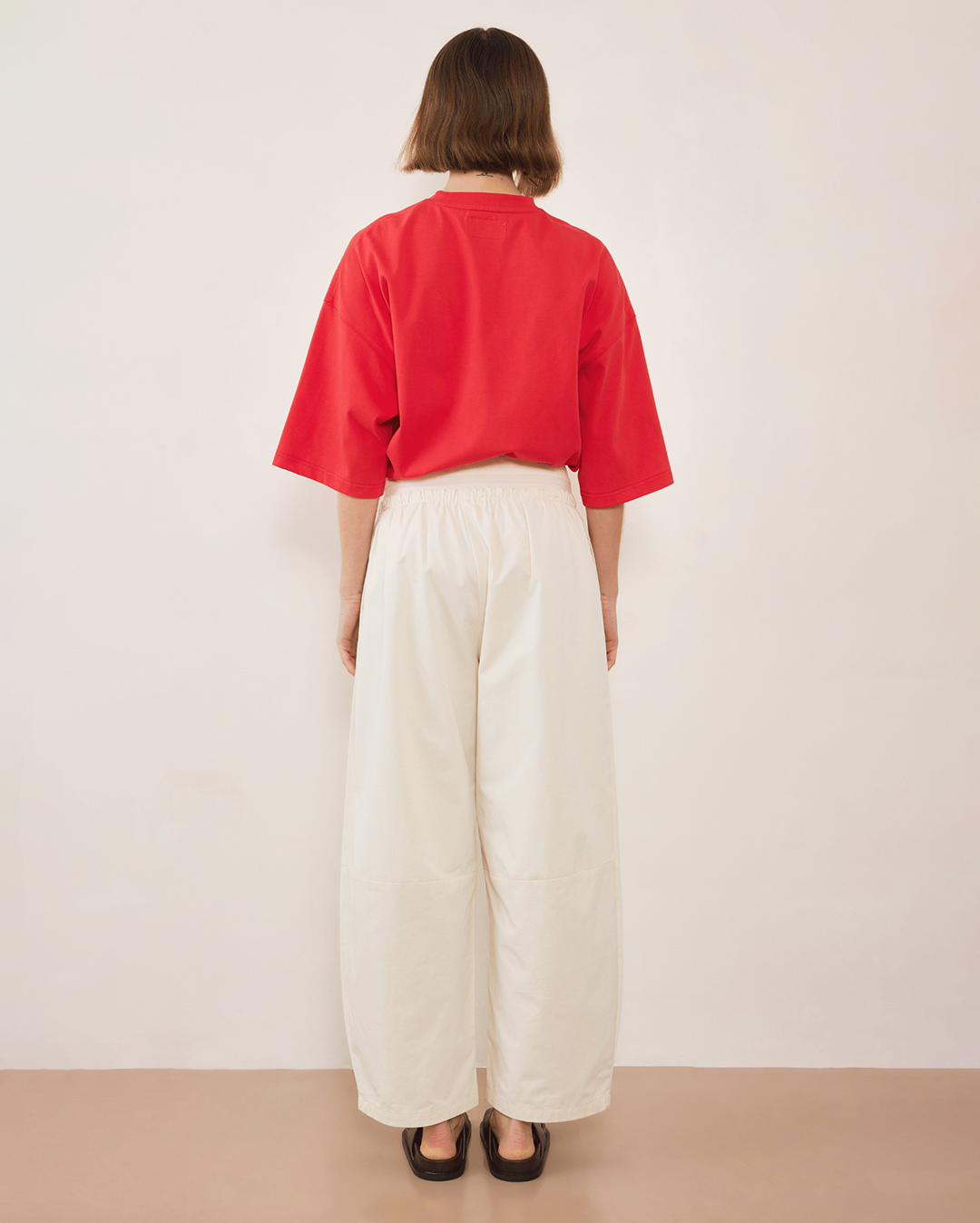 Boundary Double Layer Barrel Pant - Cream - Commonplace Essentials